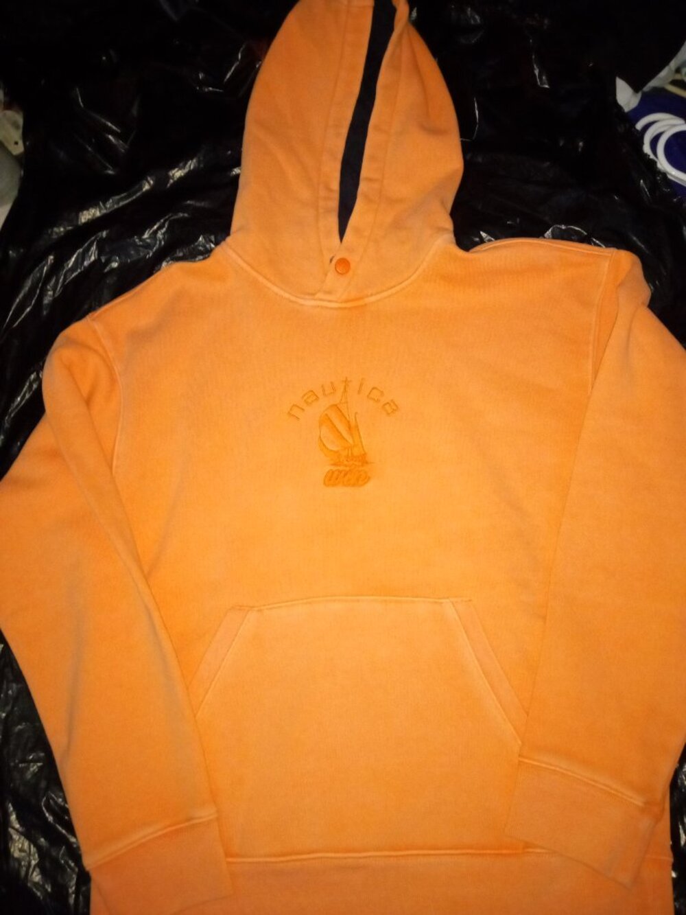 NWOT EDDIE WIN X Nautica Fleece Hoodie Men's Size XS Orange
